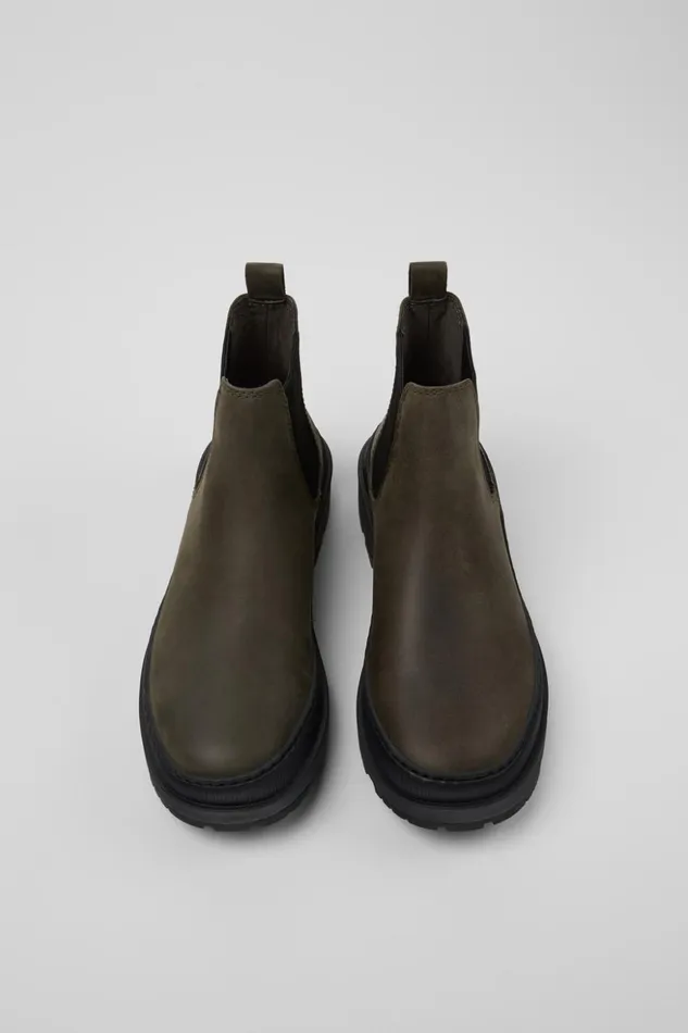Women Brutus Trek MICHELIN Green Nubuck Ankle Boots Camper Ankle Boots