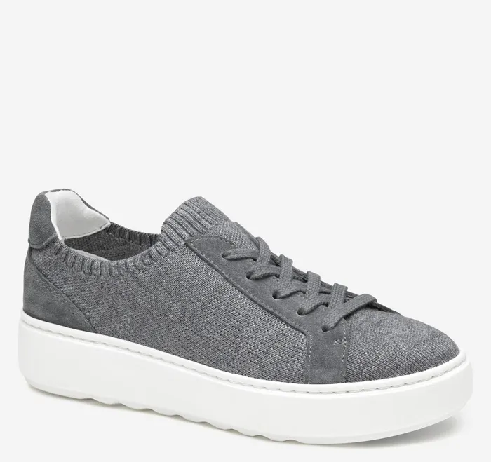 Women Cammie Knit LaceUp Gray Knit JohnstonandMurphy Sneakers