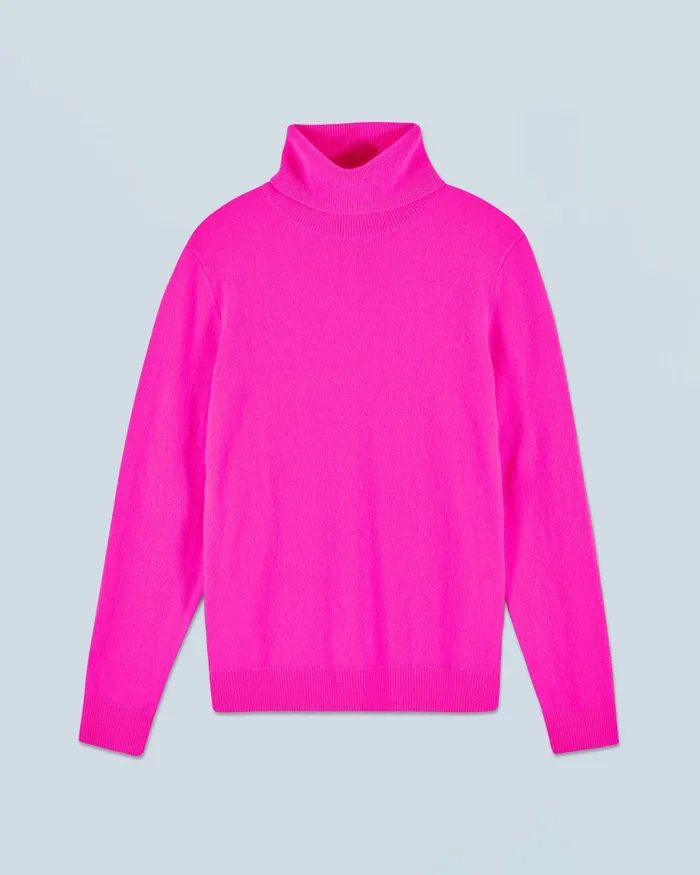 Women Cashmere Sweaters From Future Basic Turtleneck Sweater Utopic Pink