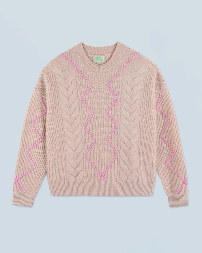 Women Cashmere Sweaters From Future Crewneck Sweater Beige