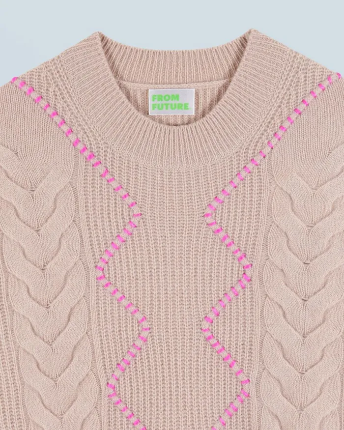 Women Cashmere Sweaters From Future Crewneck Sweater Beige