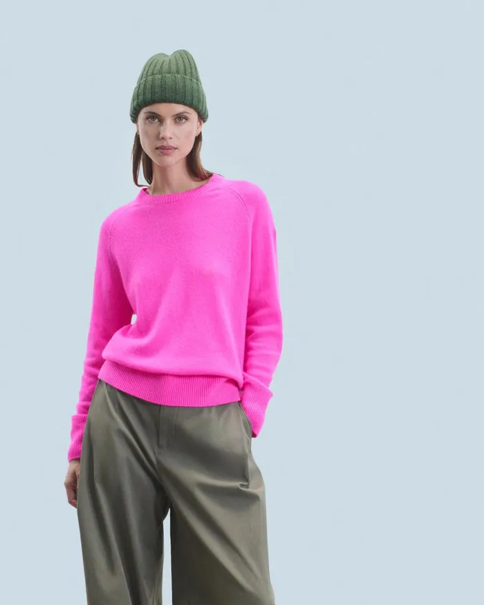 Women Cashmere Sweaters From Future Light Oversized Crewneck Sweater Utopic Pink Women Cashmere Sweaters From Future Light Oversized Crewneck Sweater Utopic Pink