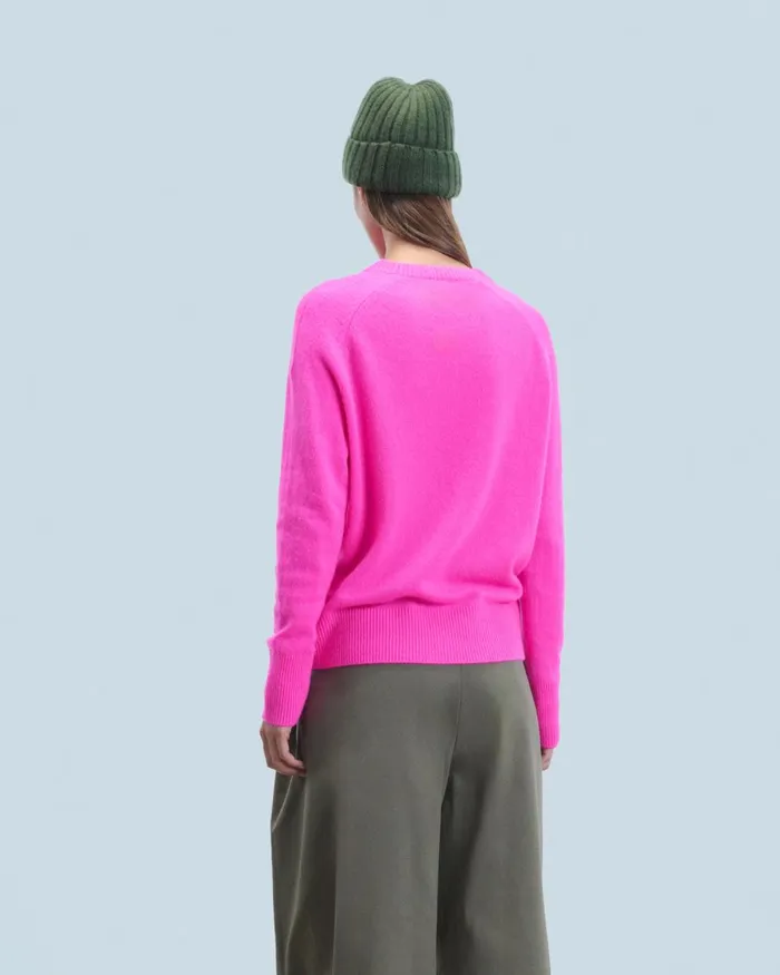 Women Cashmere Sweaters From Future Light Oversized Crewneck Sweater Utopic Pink