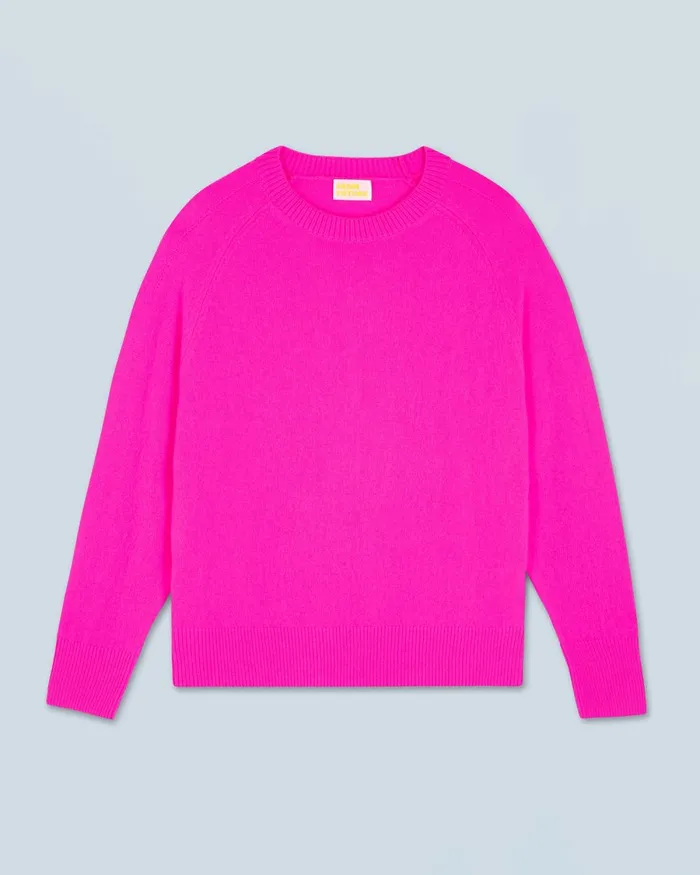 Women Cashmere Sweaters From Future Light Oversized Crewneck Sweater Utopic Pink