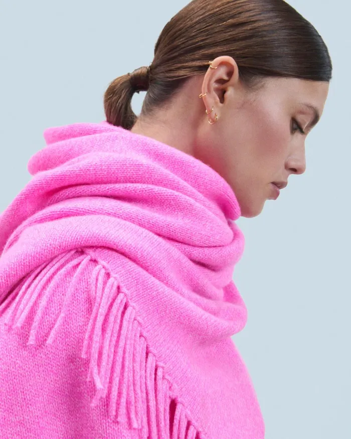Women Cashmere Sweaters From Future Turtleneck Sweater Pink
