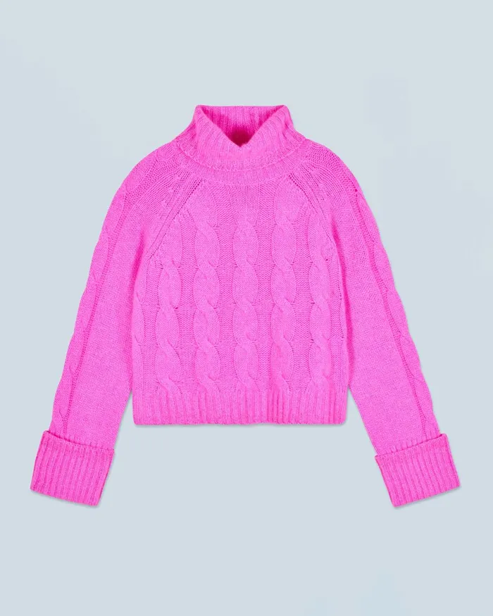 Women Cashmere Sweaters From Future Turtleneck Sweater Pink