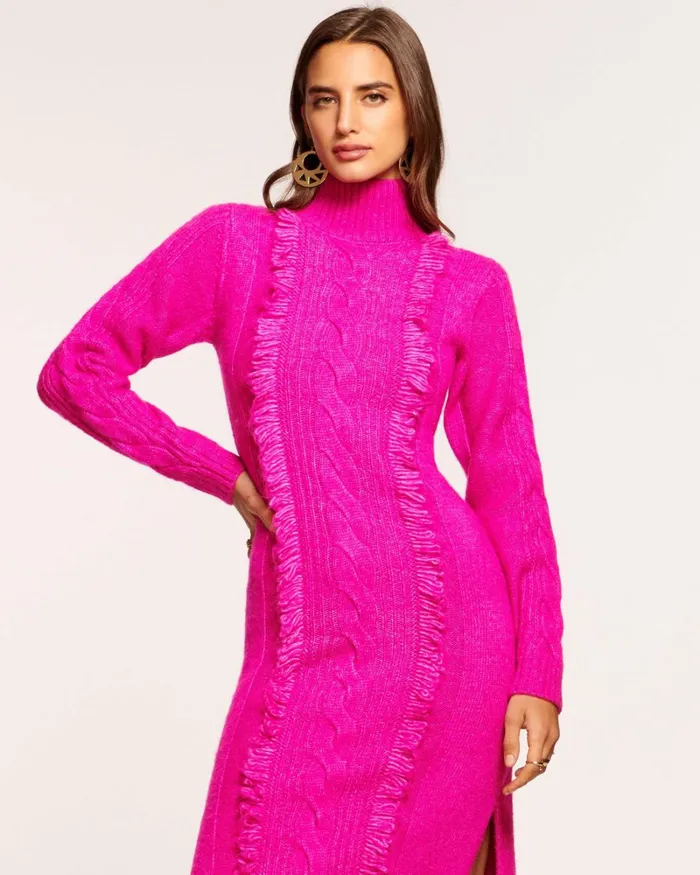 Women Charlee Sweater Midi Dress Steel Blue Ramy Brook Dresses