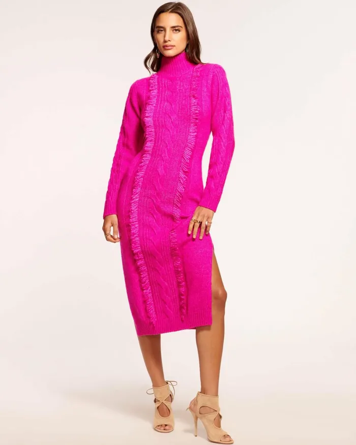 Women Charlee Sweater Midi Dress Steel Blue Ramy Brook Dresses Women Charlee Sweater Midi Dress Steel Blue Ramy Brook Dresses