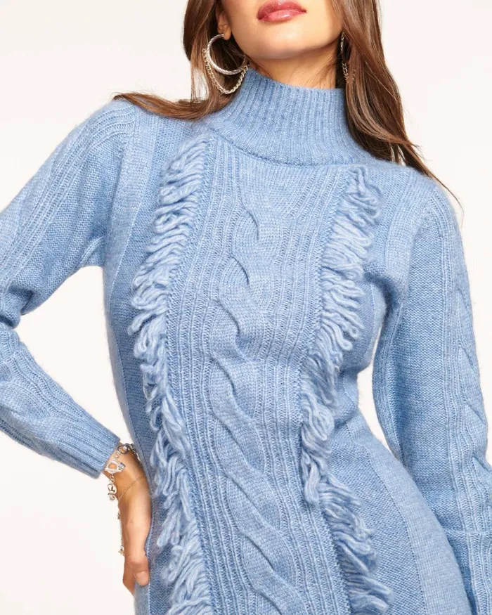 Women Charlee Sweater Midi Dress Steel Blue Ramy Brook Dresses Women Charlee Sweater Midi Dress Steel Blue Ramy Brook Dresses