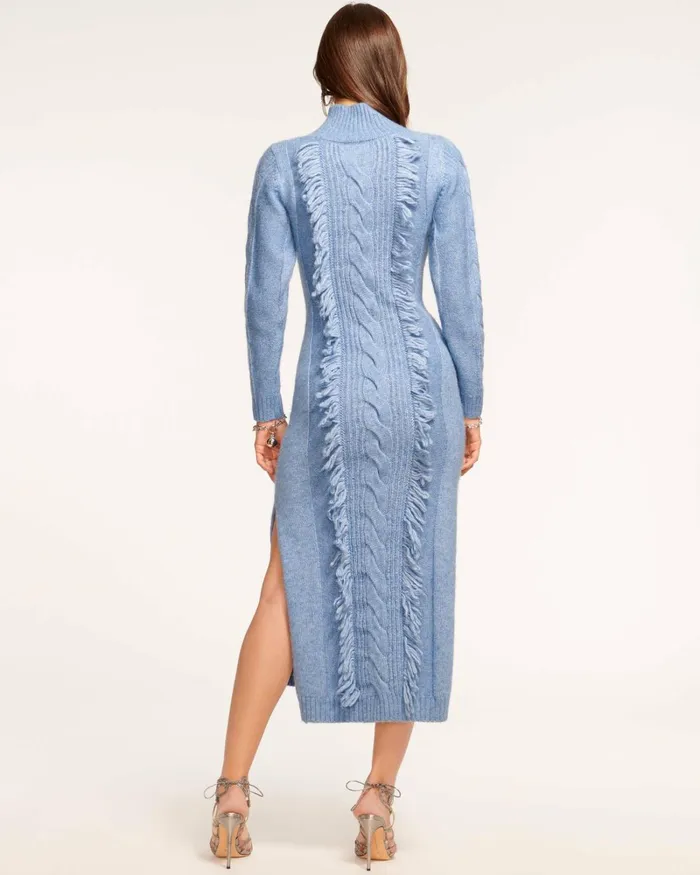 Women Charlee Sweater Midi Dress Steel Blue Ramy Brook Dresses Women Charlee Sweater Midi Dress Steel Blue Ramy Brook Dresses