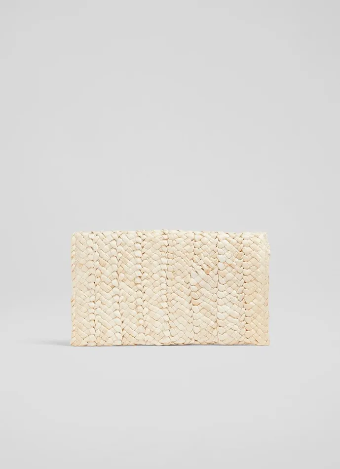 Women Clutch Bags LKBennett Dove Natural Straw Envelope Clutch Women Clutch Bags LKBennett Dove Natural Straw Envelope Clutch