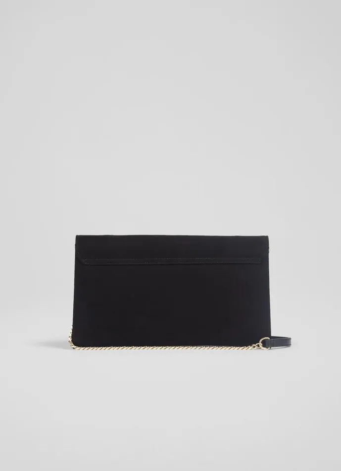 Women Clutch Bags LKBennett Layla Black Suede Envelope Clutch Women Clutch Bags LKBennett Layla Black Suede Envelope Clutch