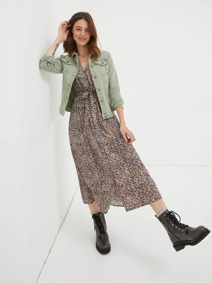 Women Coats and Jackets Fat Face Tasha Light Green Denim Jacket Women Coats and Jackets Fat Face Tasha Light Green Denim Jacket