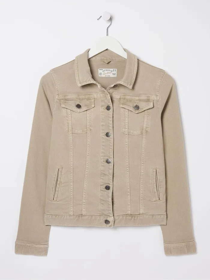 Women Coats and Jackets Fat Face Tasha Natural Denim Jacket Women Coats and Jackets Fat Face Tasha Natural Denim Jacket