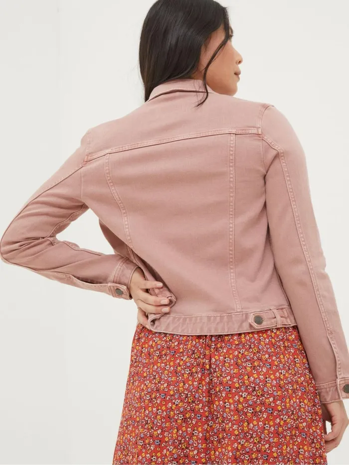 Women Coats and Jackets Fat Face Tasha Pink Denim Jacket Women Coats and Jackets Fat Face Tasha Pink Denim Jacket