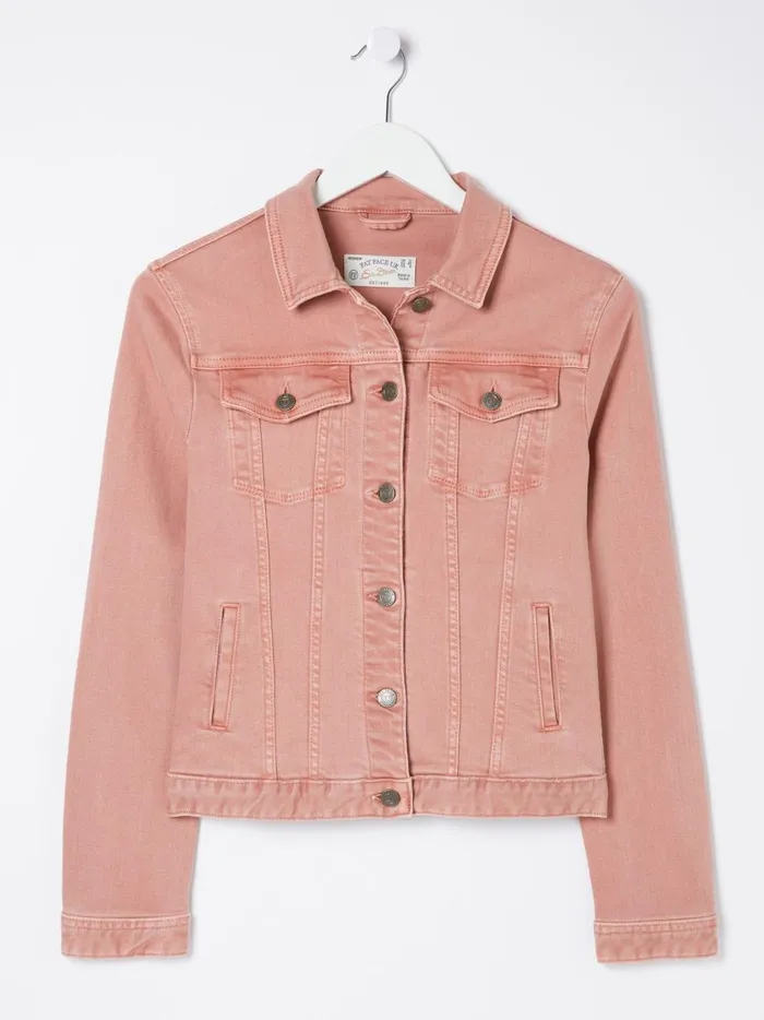 Women Coats and Jackets Fat Face Tasha Pink Denim Jacket Women Coats and Jackets Fat Face Tasha Pink Denim Jacket