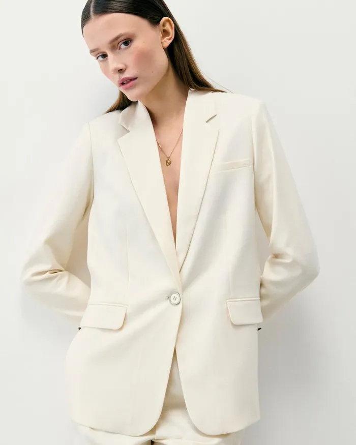 Women Coats and Jackets From Future Blazer Jacket White
