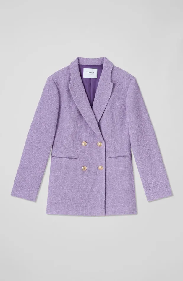 Women Coats and Jackets LKBennett Mariner Lilac Italian Tweed DoubleBreasted Jacket Lilac Women Coats and Jackets LKBennett Mariner Lilac Italian Tweed DoubleBreasted Jacket Lilac