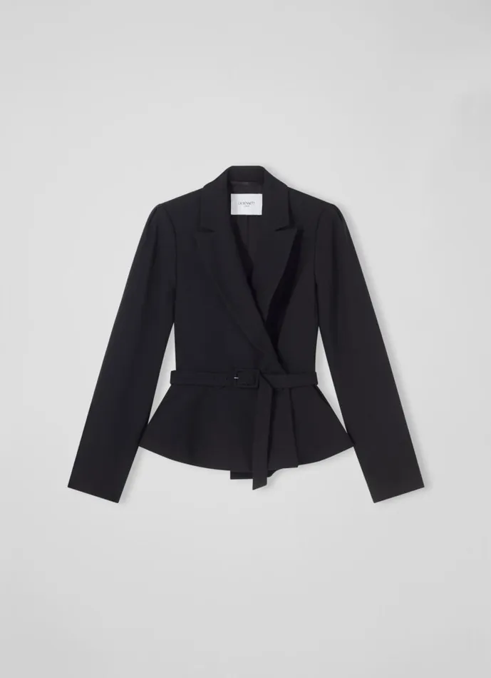 Women Coats and Jackets LKBennett Nina Black Peplum Jacket Black Women Coats and Jackets LKBennett Nina Black Peplum Jacket Black