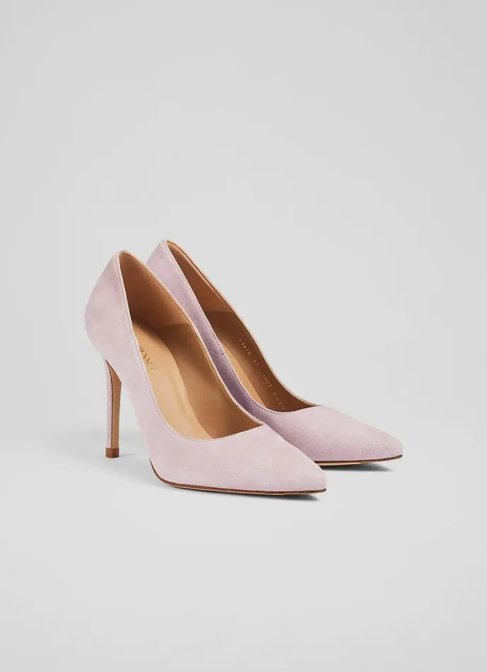Women Court Shoes LKBennett Fern Lilac Suede Pointed Toe Courts Purple Women Court Shoes LKBennett Fern Lilac Suede Pointed Toe Courts Purple