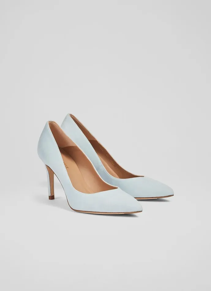 Women Court Shoes LKBennett Floret Sea Green Suede Pointed Toe Courts Green Women Court Shoes LKBennett Floret Sea Green Suede Pointed Toe Courts Green