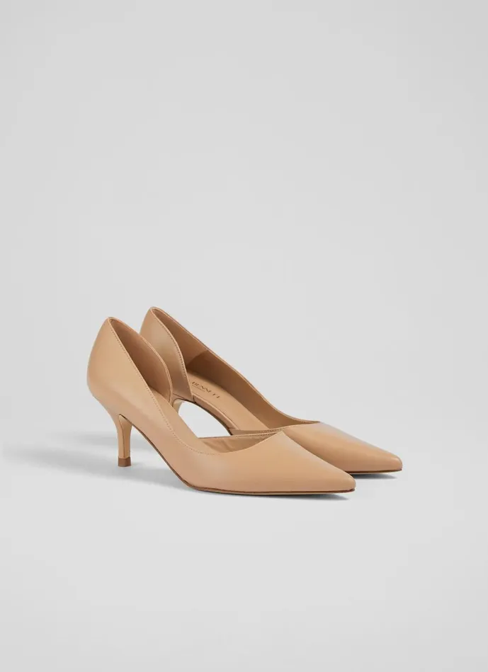 Women Court Shoes LKBennett Hazel Beige Leather D039Orsay Courts Beige Women Court Shoes LKBennett Hazel Beige Leather D039Orsay Courts Beige