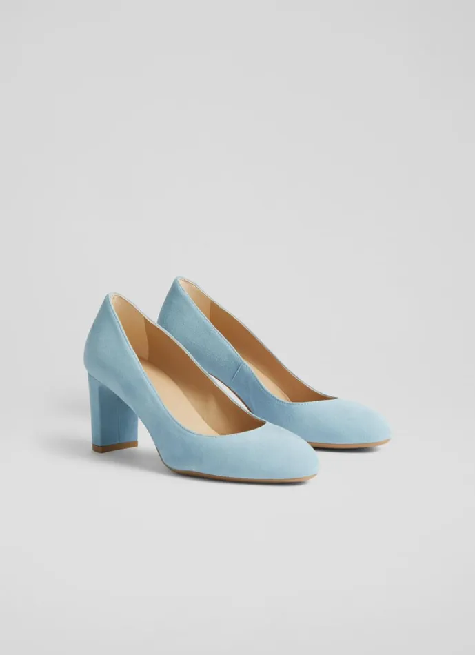Women Court Shoes LKBennett Winola Light Blue Suede Round Toe Courts Aqua Women Court Shoes LKBennett Winola Light Blue Suede Round Toe Courts Aqua
