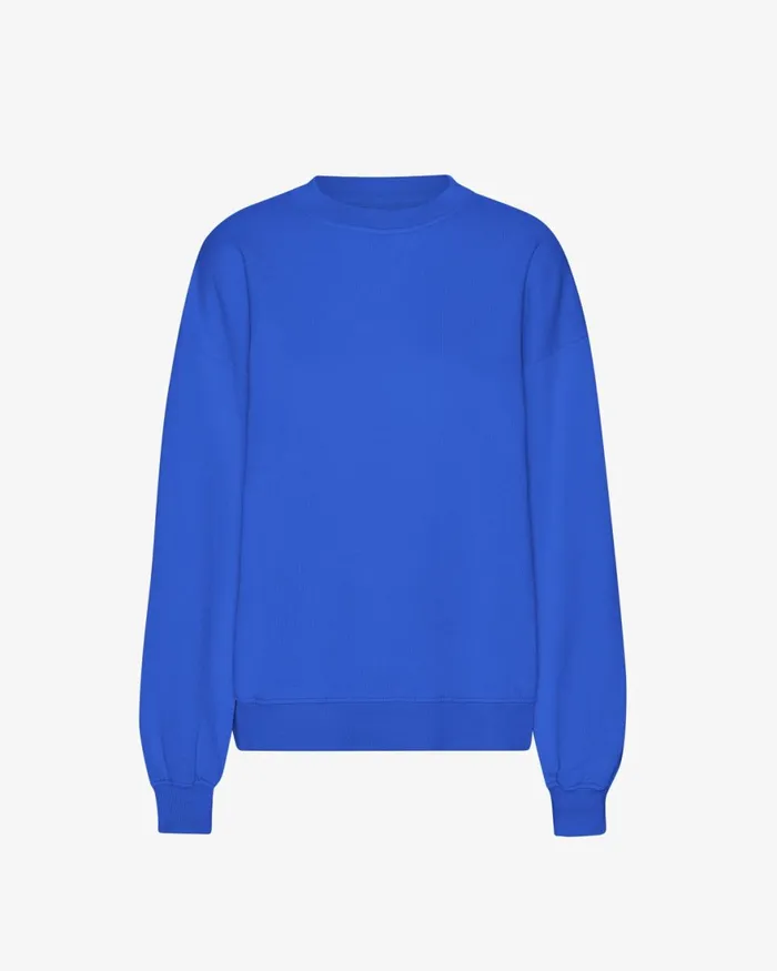 Women Crewneck Sweatshirts Colorful Standard Organic Oversized Crew Sapphire Blue Women Crewneck Sweatshirts Colorful Standard Organic Oversized Crew Sapphire Blue