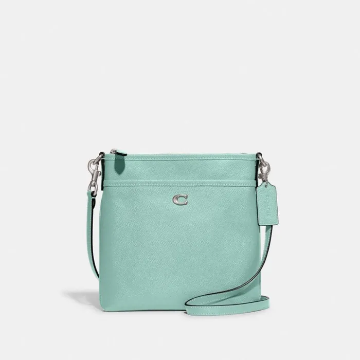 Women Crossbody Bags Coach Kitt Messenger Crossbody Silverfaded Blue