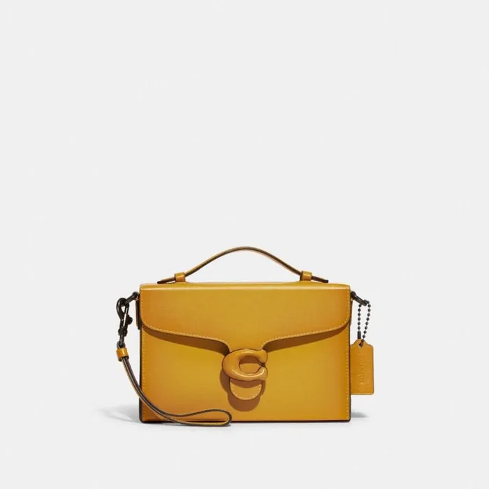 Women Crossbody Bags Coach Tabby Box Bag Pewteryellow Gold