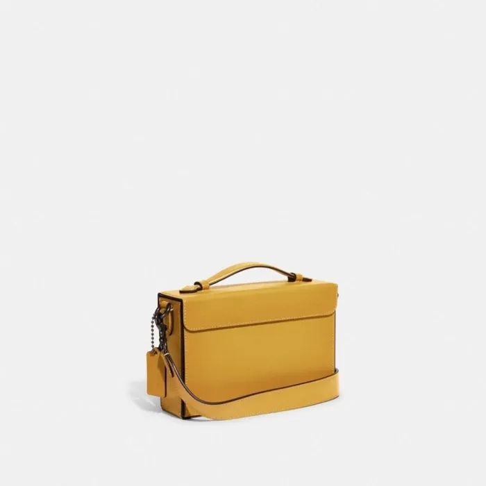 Women Crossbody Bags Coach Tabby Box Bag Pewteryellow Gold