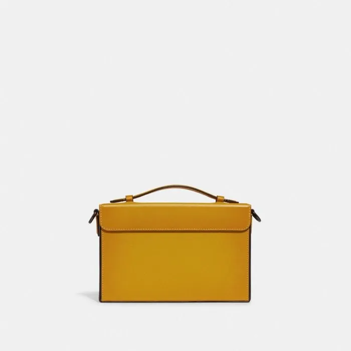 Women Crossbody Bags Coach Tabby Box Bag Pewteryellow Gold