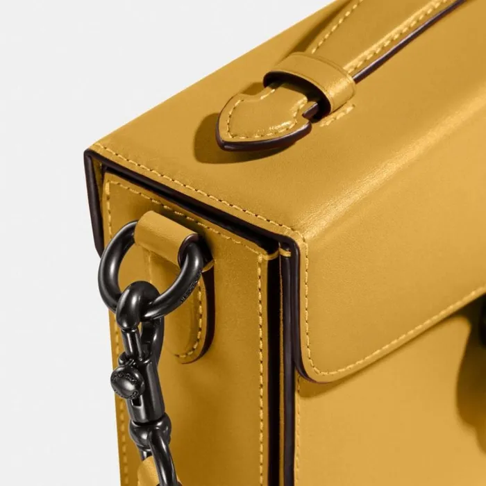 Women Crossbody Bags Coach Tabby Box Bag Pewteryellow Gold