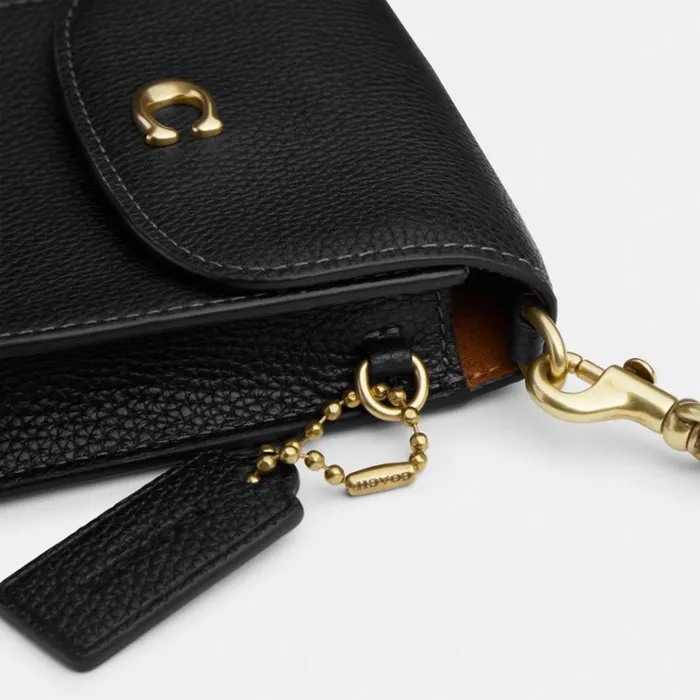 Women Crossbody Wallets Coach Phone Crossbody Brassblack
