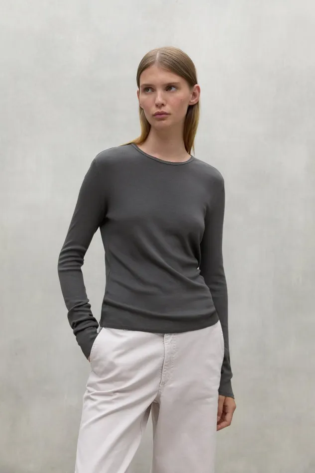Women Dark Brown Sines TShirt Ecoalf TShirts