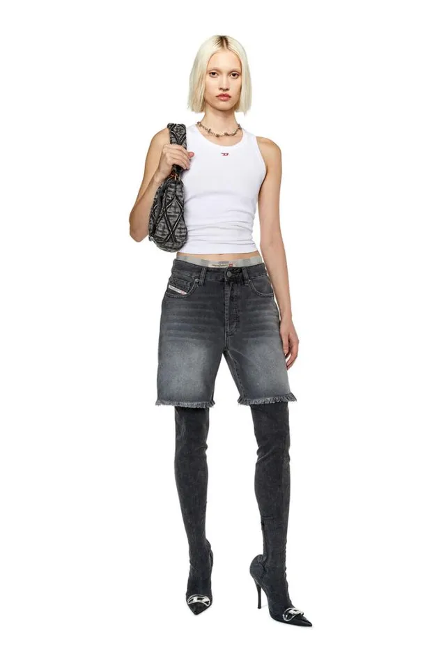 Women DeAmy Black Diesel Trousers And Shorts