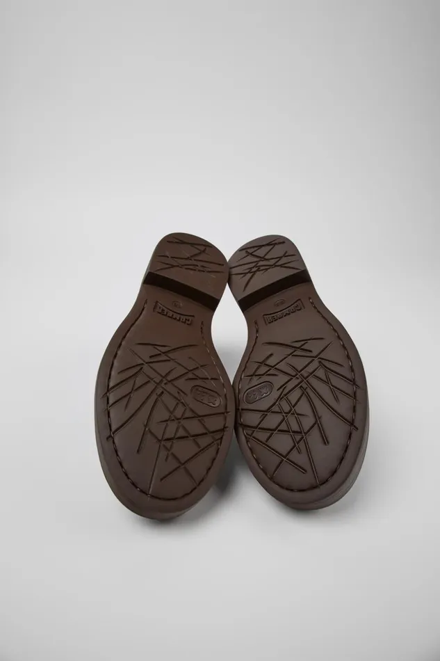 Women Dean Brown Leather Shoes Camper Formal Shoes Women Dean Brown Leather Shoes Camper Formal Shoes
