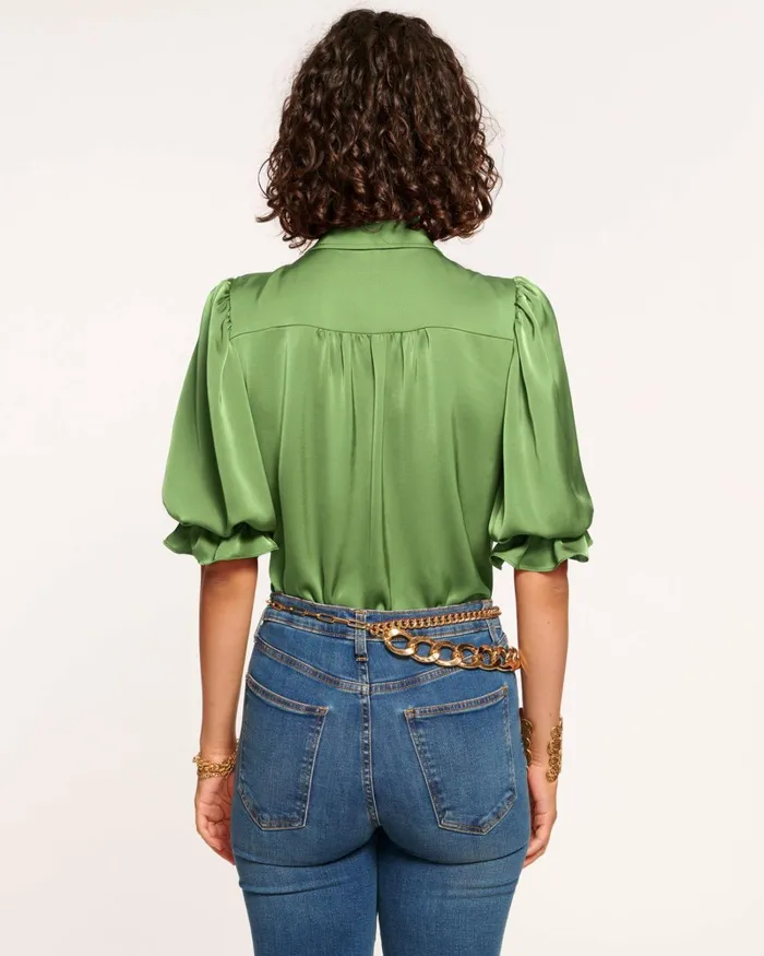 Women Dina Button Down Bodysuit Soiree Red Ramy Brook Tops Women Dina Button Down Bodysuit Soiree Red Ramy Brook Tops