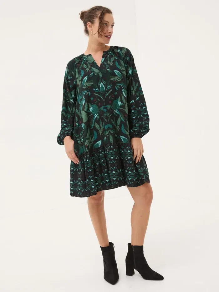 Women Dresses Fat Face Black Amy Mirrored Tunic