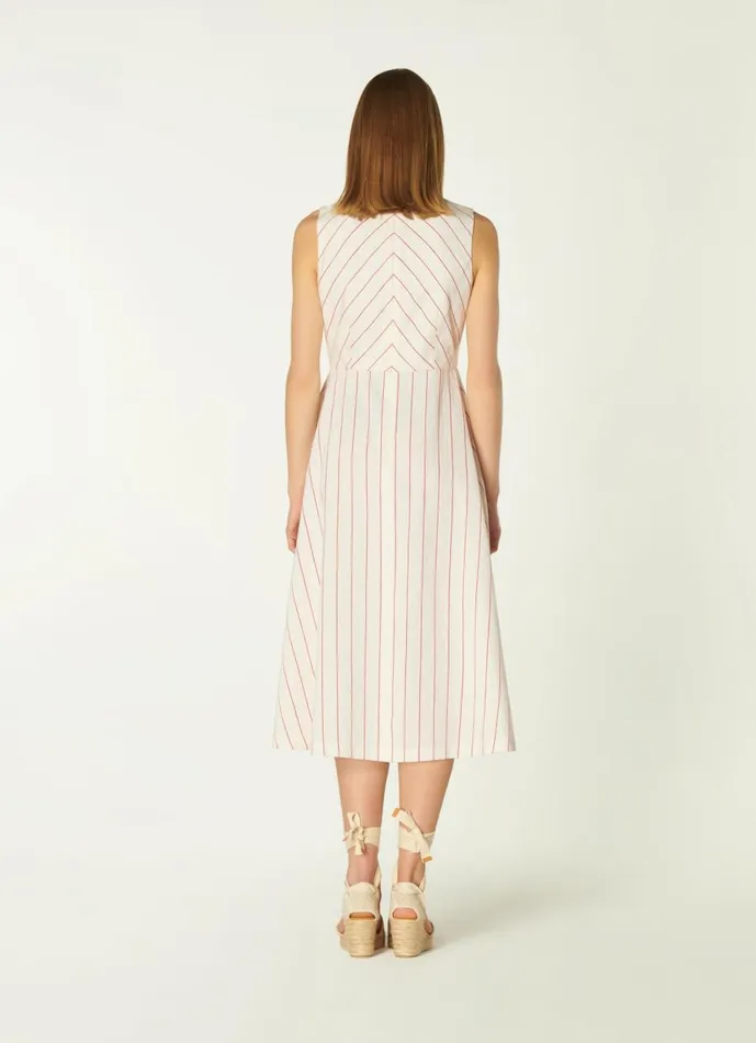 Women Dresses LKBennett Clementine Cream And Red Stripe CottonLinen Dress Multi Women Dresses LKBennett Clementine Cream And Red Stripe CottonLinen Dress Multi