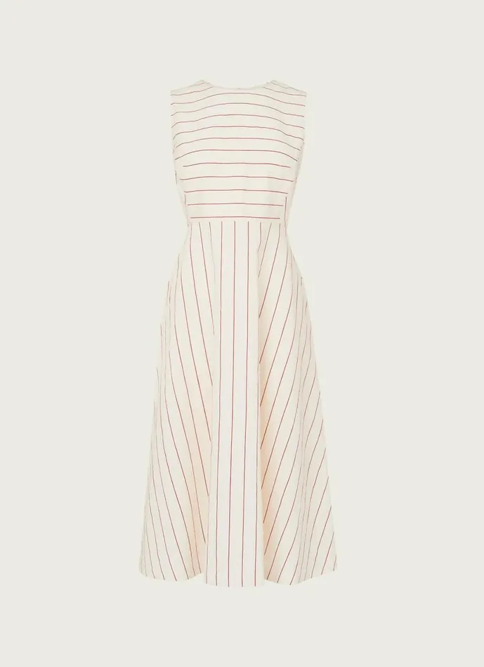 Women Dresses LKBennett Clementine Cream And Red Stripe CottonLinen Dress Multi Women Dresses LKBennett Clementine Cream And Red Stripe CottonLinen Dress Multi