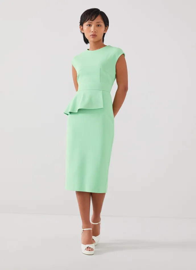 Women Dresses LKBennett Mia Green Petite Dress With LENZING ECOVERO Viscose Green