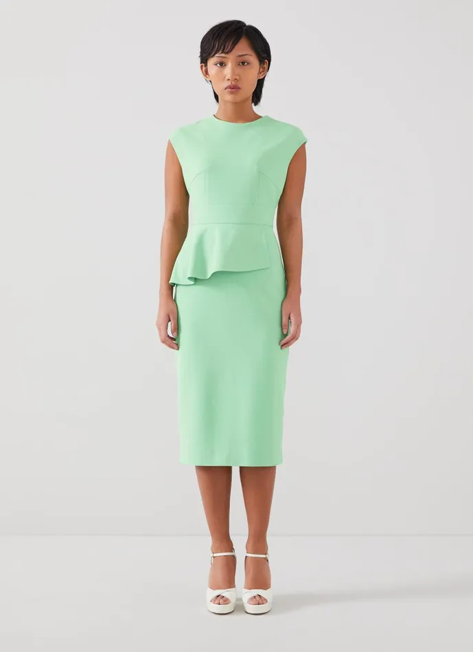 Women Dresses LKBennett Mia Green Petite Dress With LENZING ECOVERO Viscose Green