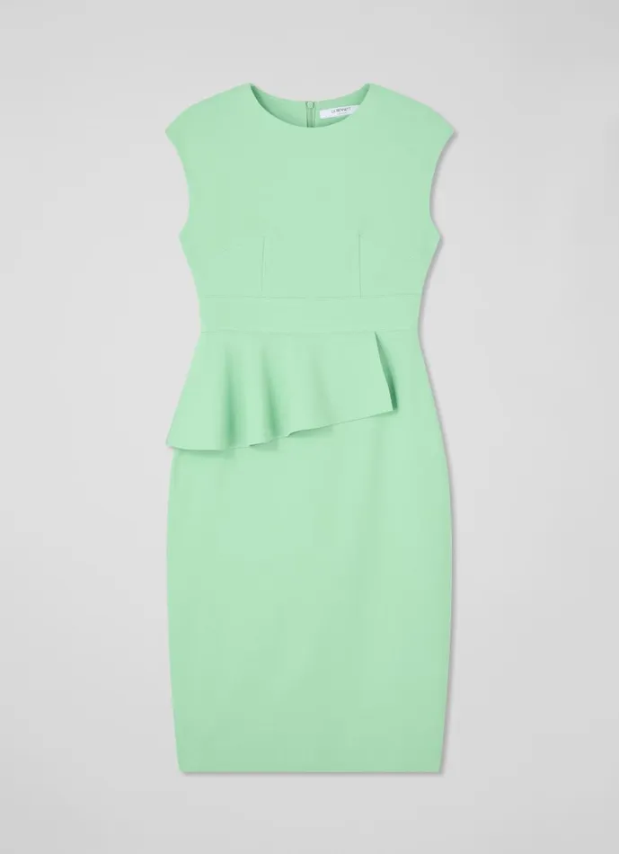 Women Dresses LKBennett Mia Green Petite Dress With LENZING ECOVERO Viscose Green