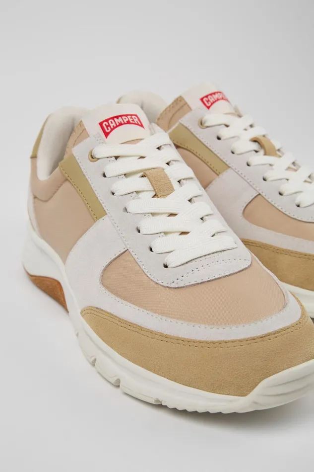 Women Drift Beige White And Brown Sneakers Camper Sneakers