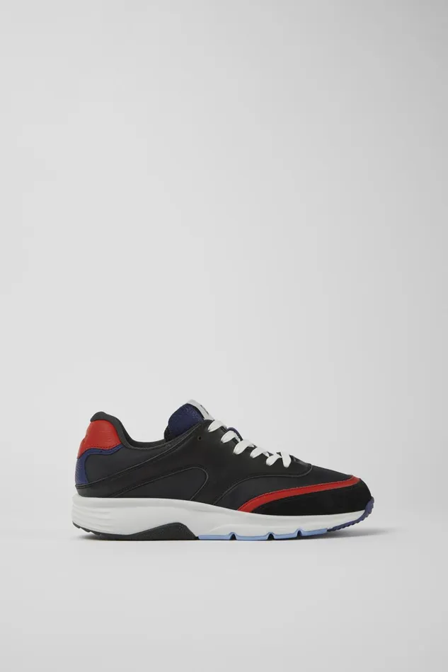 Women Drift Black And Red Textile And Leather Sneakers Camper Sneakers Women Drift Black And Red Textile And Leather Sneakers Camper Sneakers