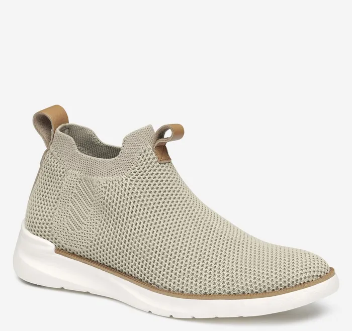 Women Emery Knit Chelsea Boot Taupe Knit JohnstonandMurphy Boots and Booties