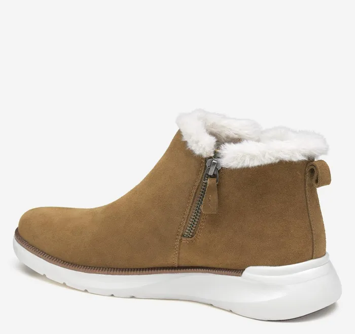 Women Emery Shearling Bootie Whiskey Waterproof Suede JohnstonandMurphy Boots and Booties Women Emery Shearling Bootie Whiskey Waterproof Suede JohnstonandMurphy Boots and Booties