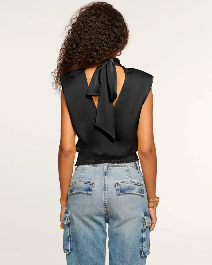 Women Emma High Neck Tank Top Black Ramy Brook Tops Women Emma High Neck Tank Top Black Ramy Brook Tops