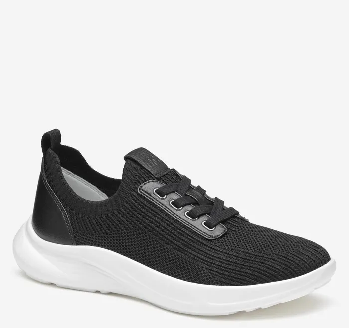 Women Escape Knit LaceUp Black Knit JohnstonandMurphy Sneakers